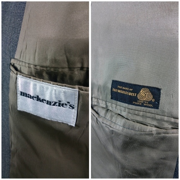 Mackenzie's 40R Gray Suit Blazer Sports Coat - Picture 7 of 8